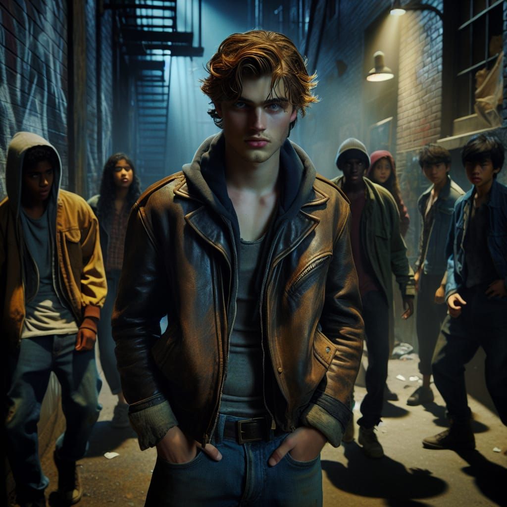 Teen Heist Crew Planning Under Moonlight