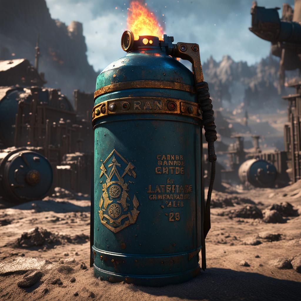 GMC Soldier Flame Grenade: Detailed Matte Painting