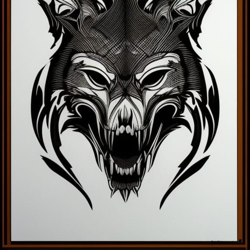 Wolf Skull Comic Book Art by Brooks and Mumford