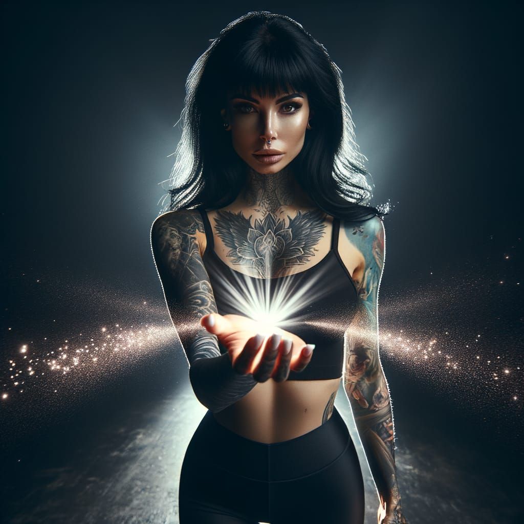 Luminous Woman: A Hyperrealistic Light Display