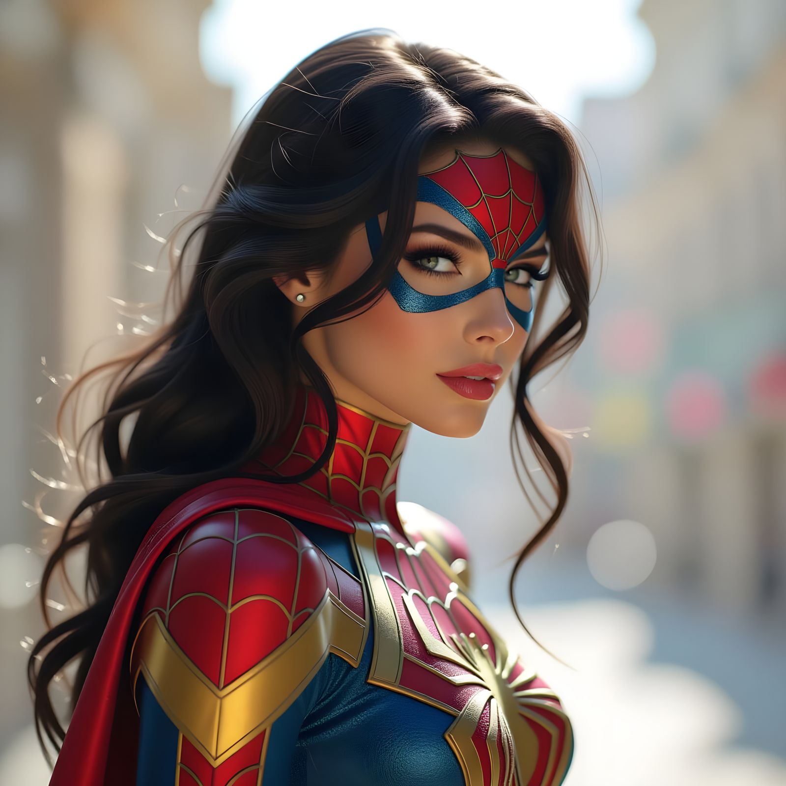 Spiderwoman Portrait in Oil Painting Style