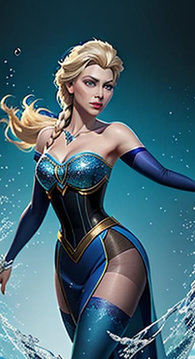 Hyperrealistic Portrait of Woman in Stockings