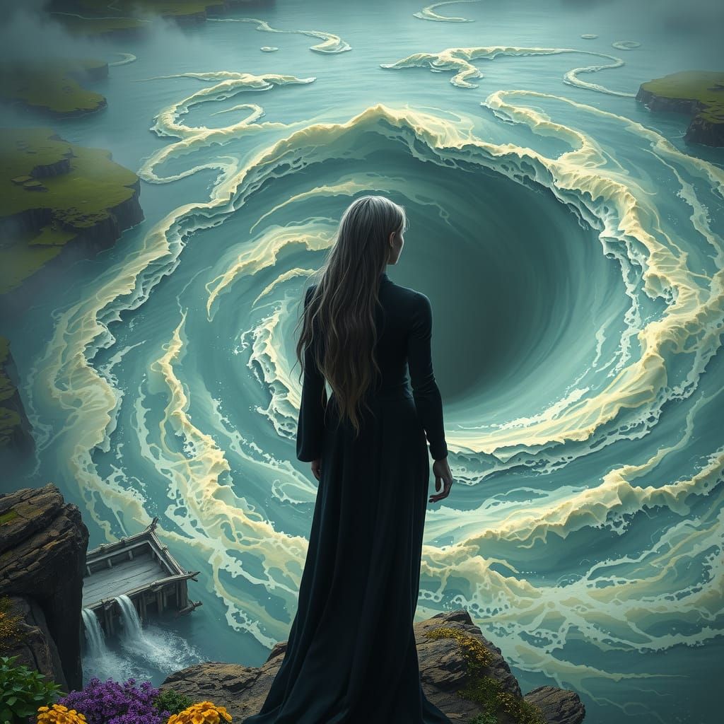 Mystical Whirlpool: Dark Fantasy Concept Art