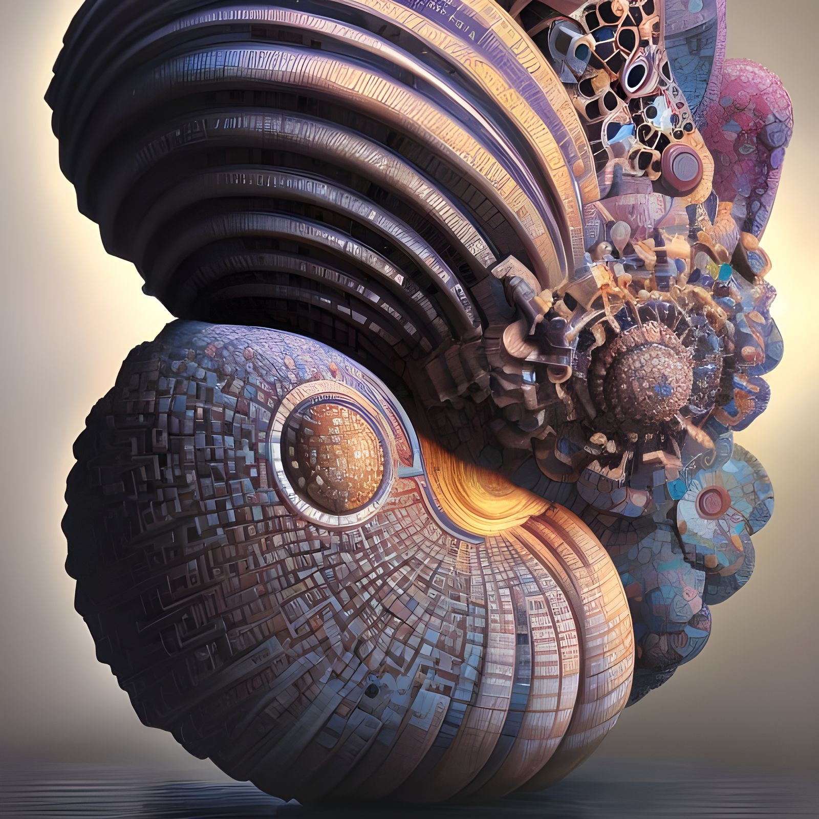 Geometric Abstract: Intricate Polychromatic Mathematical Con...