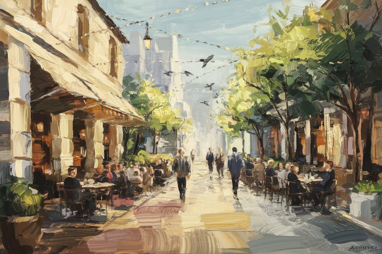 Vibrant Afternoon at the Fine Dining Restaurant