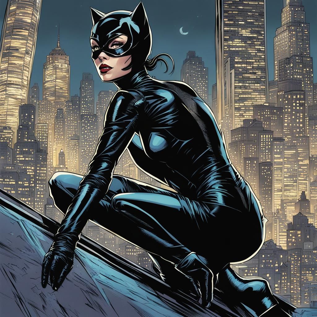 Catwoman Comic Book Art by Mark Brooks and Dan Mumford