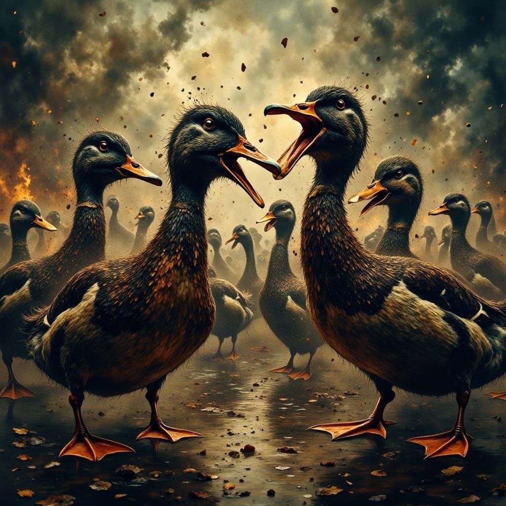 Post-apocalyptic Screaming Attack Ducks Terrorize Paris