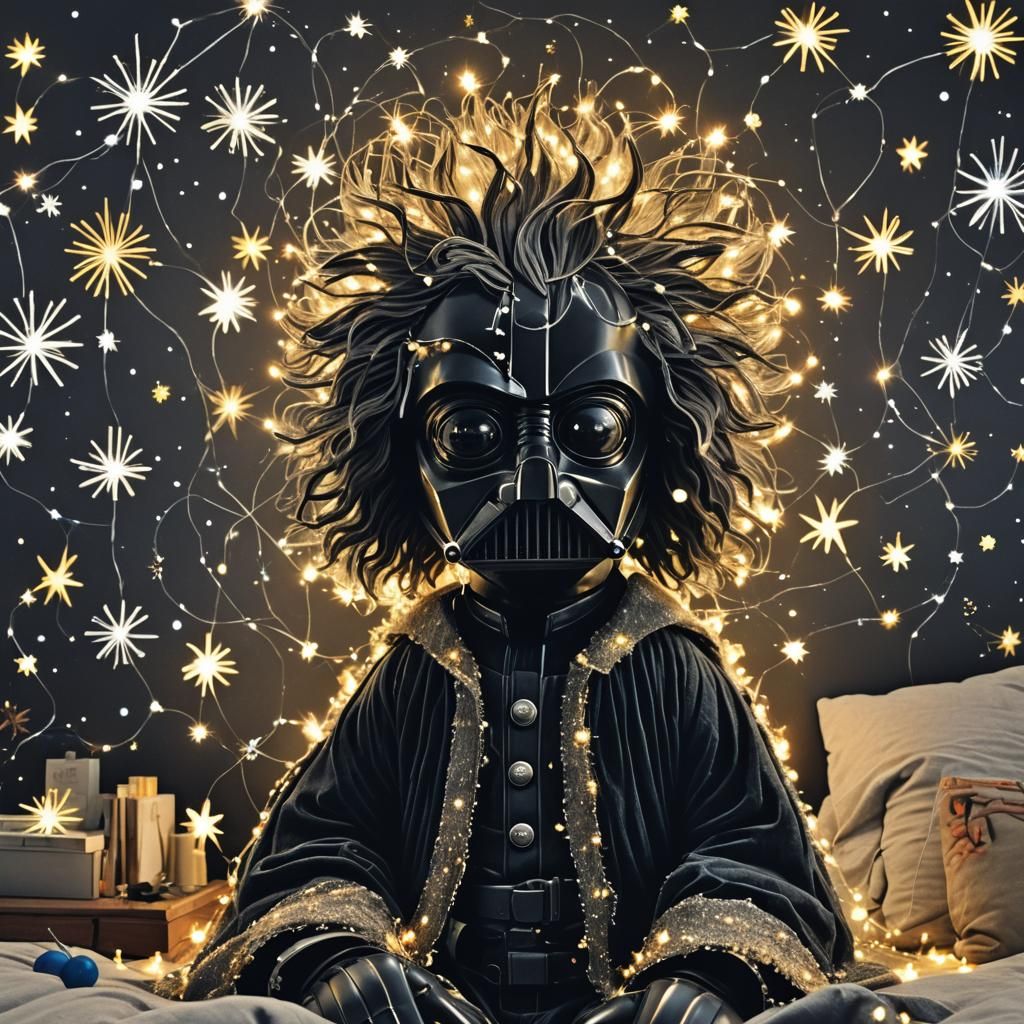 Darth Vader with Angel Hair in Sculptural Style