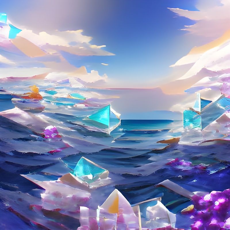 Crystal Ocean AI Generated Image