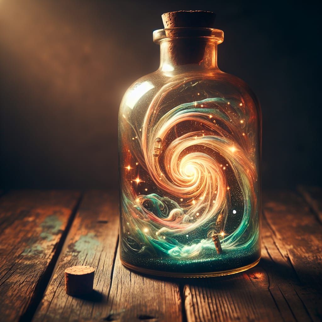 Time in an Antique Glass Bottle, a Mysterious Vortex