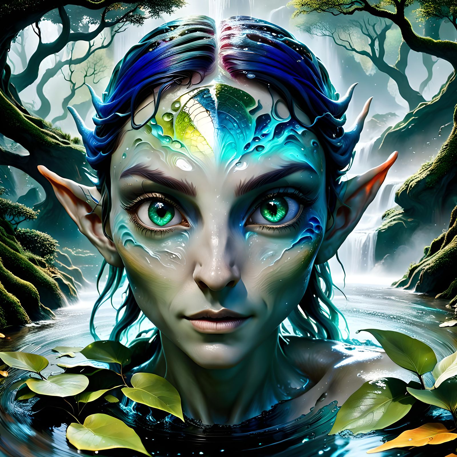 Vibrant Fantasy Realm Bursting Forth in 3D