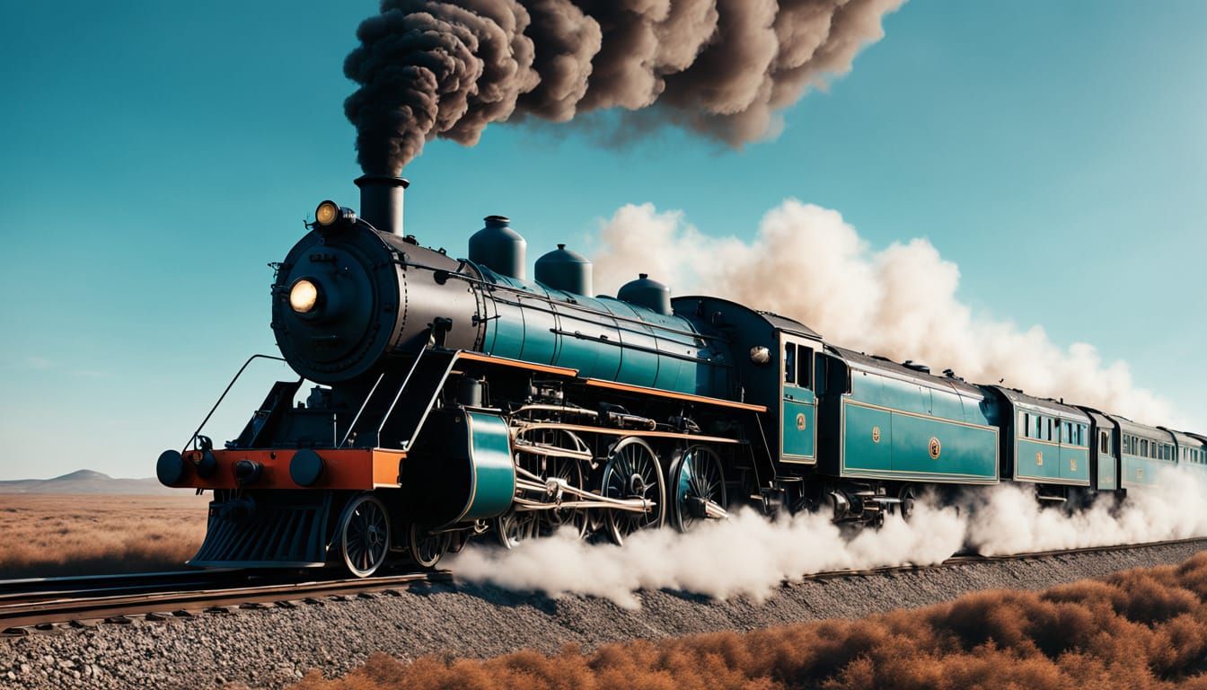 Steam Train Journey Through Desolate Lands