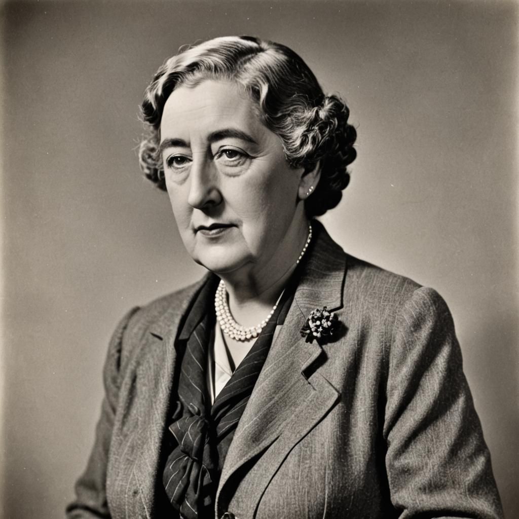 AI Interpretation of Agatha Christie Portrait