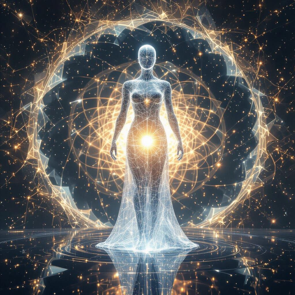 Algorithmic Figure in Cosmic Fractal, Hyperrealism