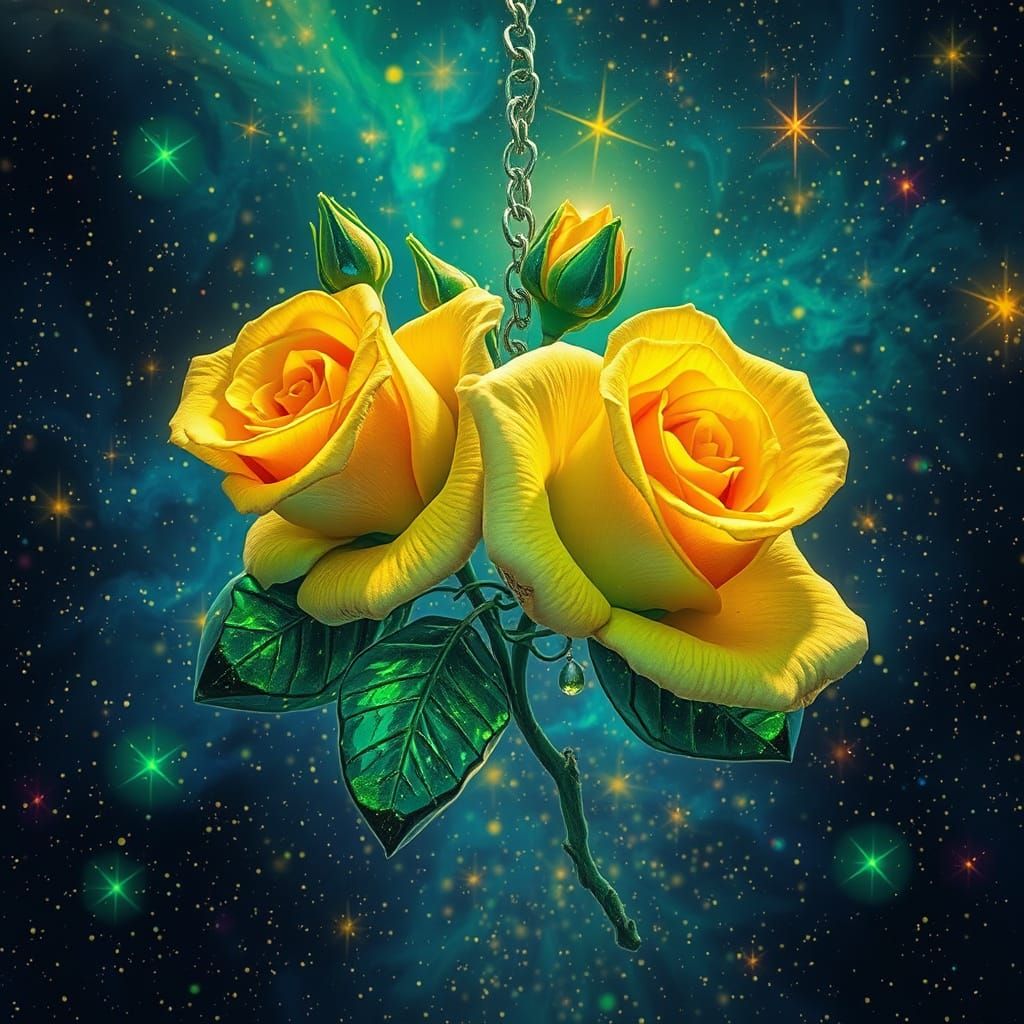 Surreal Emeralds and Roses in Cosmic Surrealism