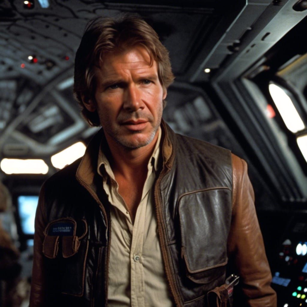 Harrison Ford as Han Solo Aboard a Starship