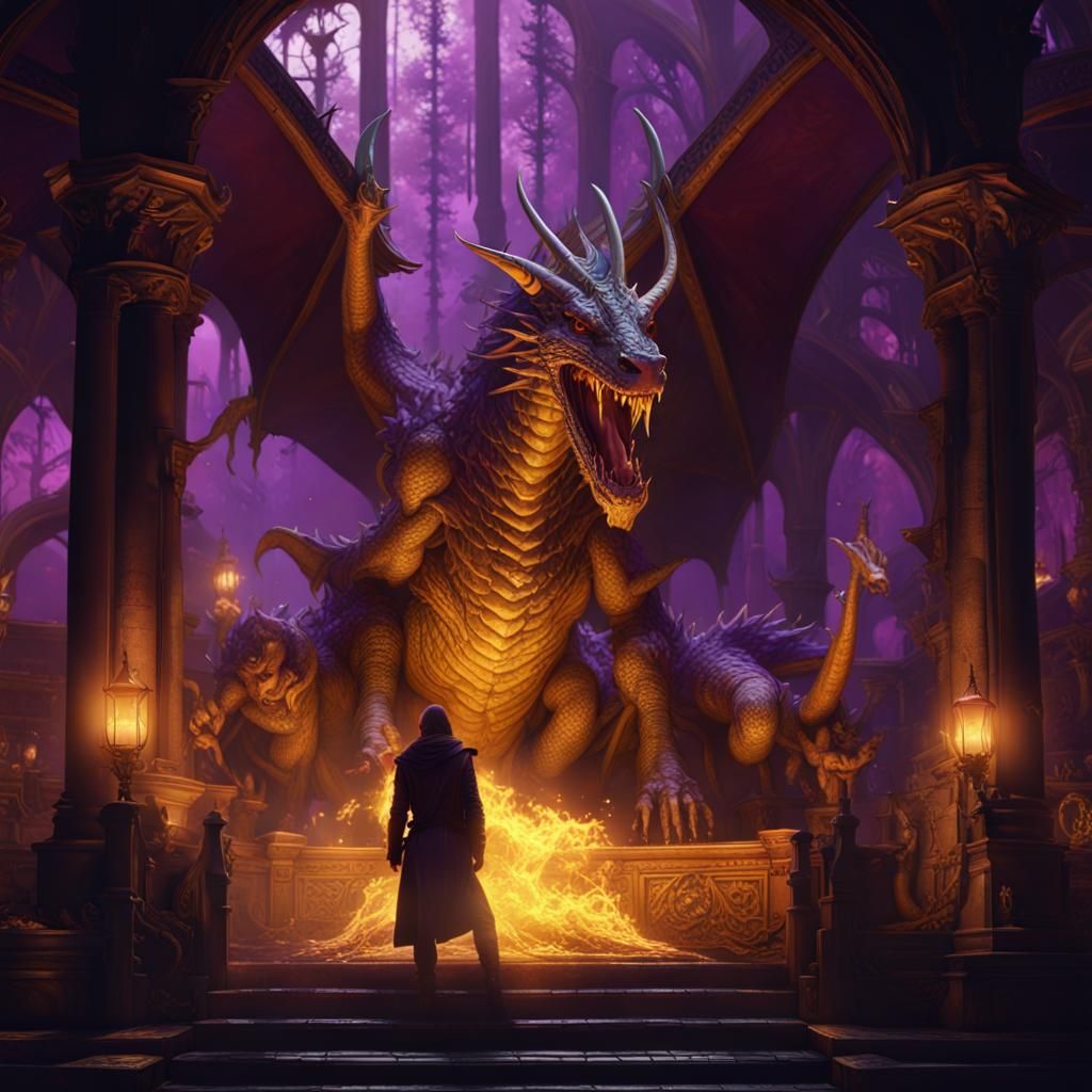 Hyperdetailed Dragon Concept Art in Dark Fantasy Style