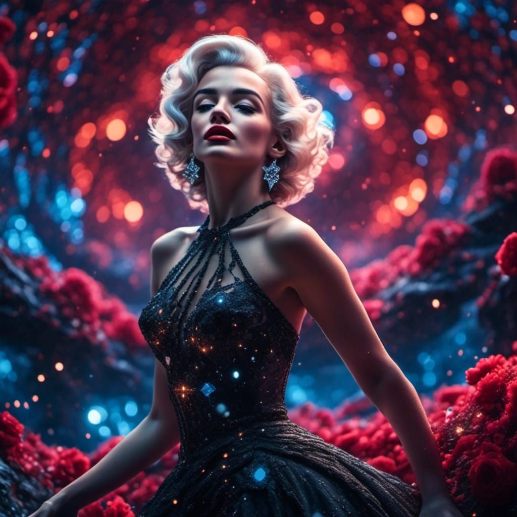 Marilyn Monroe at Golden Globes in Dreamlike Style