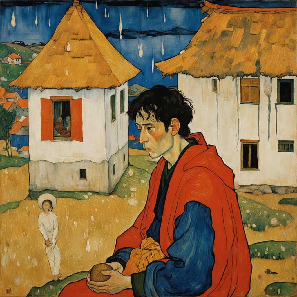 Vibrant Portrait in a Dreamlike Aesthetic