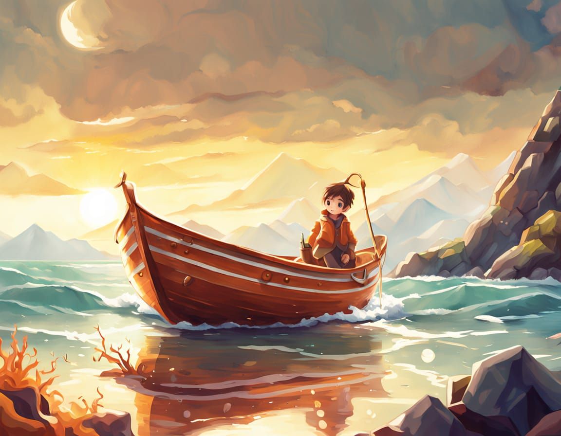 Whimsical Woodland Scene in Vibrant Cartoon Style