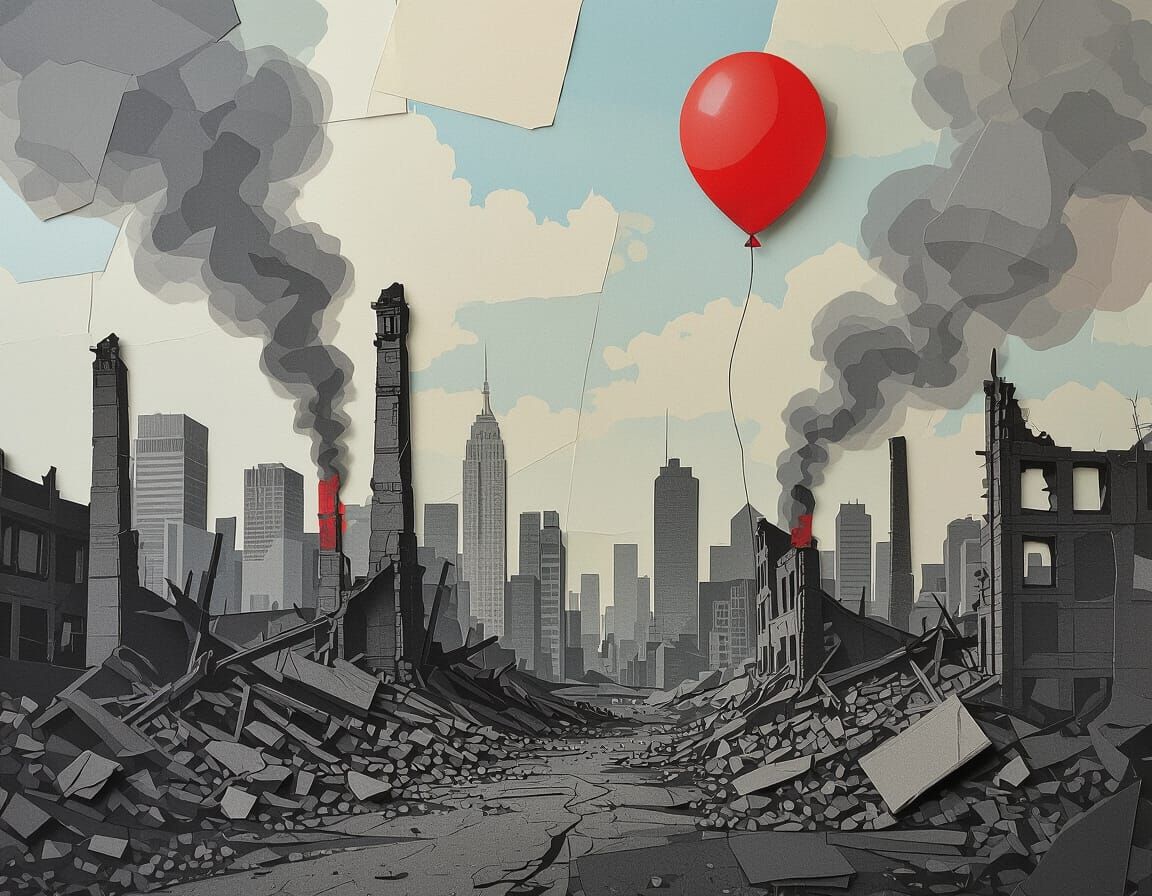 Ein Luftballoon In Paper