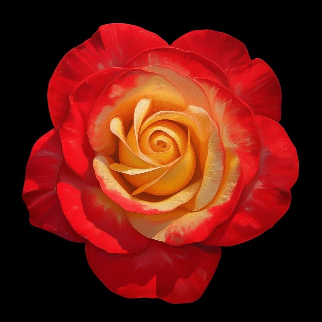 Elegant Rose on a Black Background