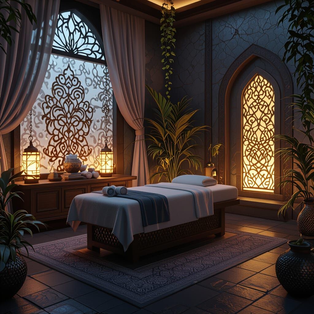 Serene Spa Massage Fantasy Art