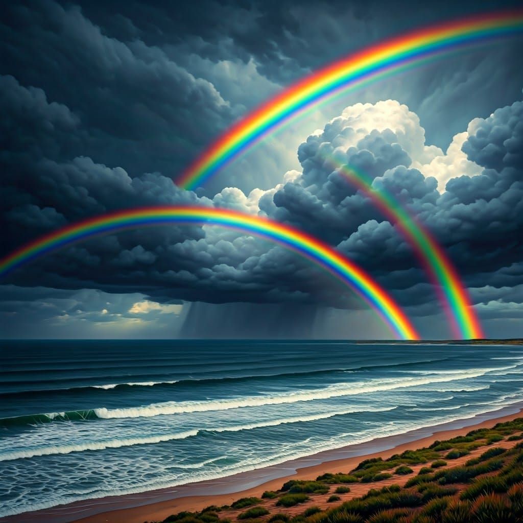 Cosmic Rainbow Over Turbulent Sea