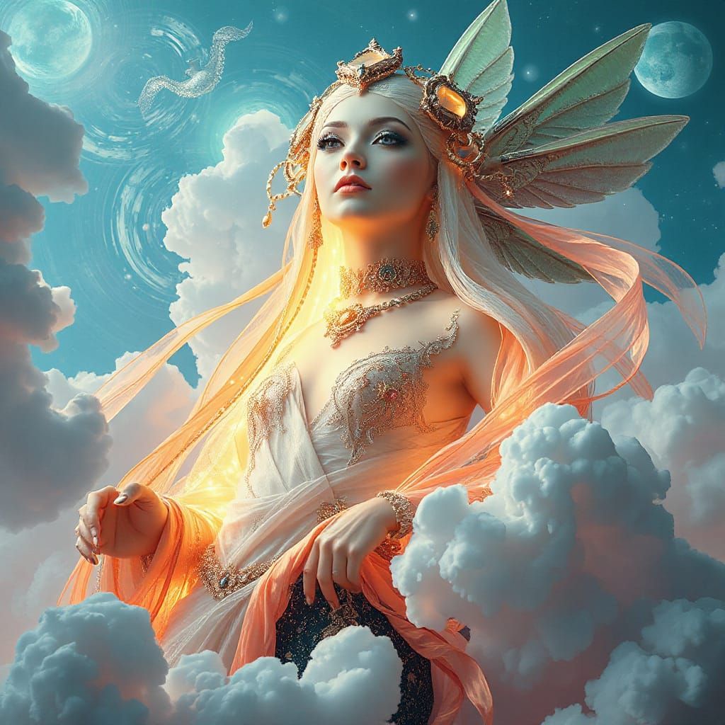 Cosmic Goddesses Amidst Celestial Beauty