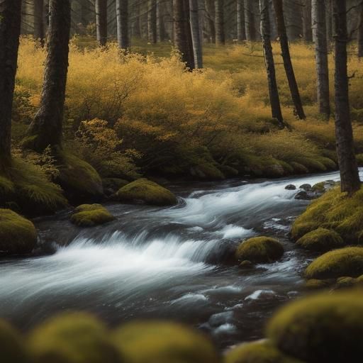 Norwegian Elkhound Running in Forest: Wildlife Photography