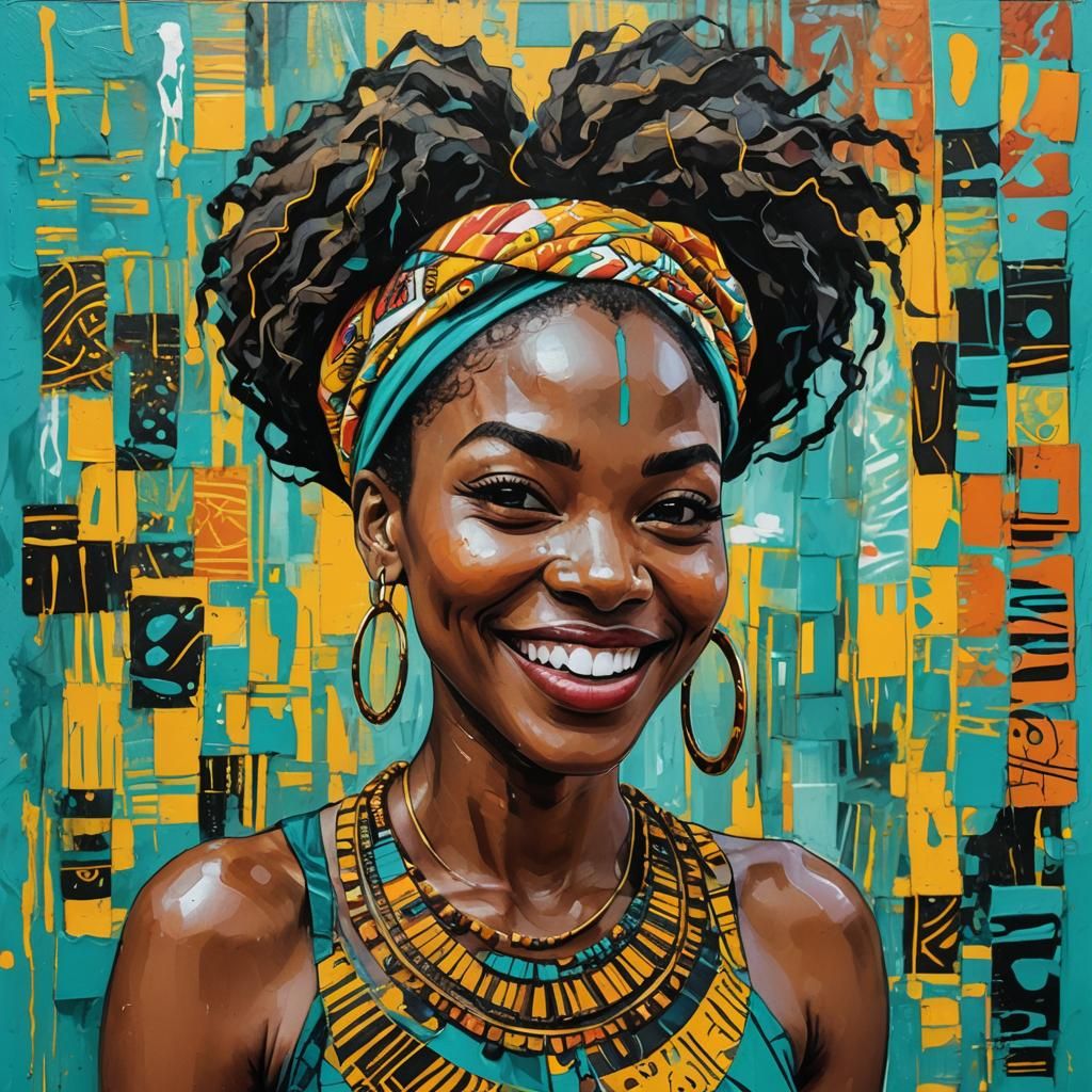 Black girl smiling