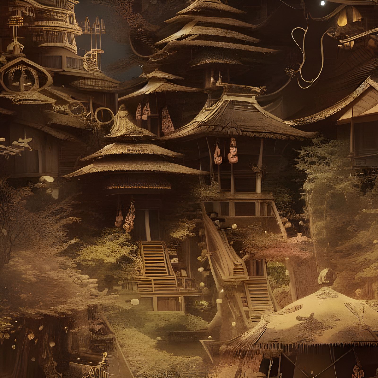 Epic Tsukumogami Digital Matte Painting
