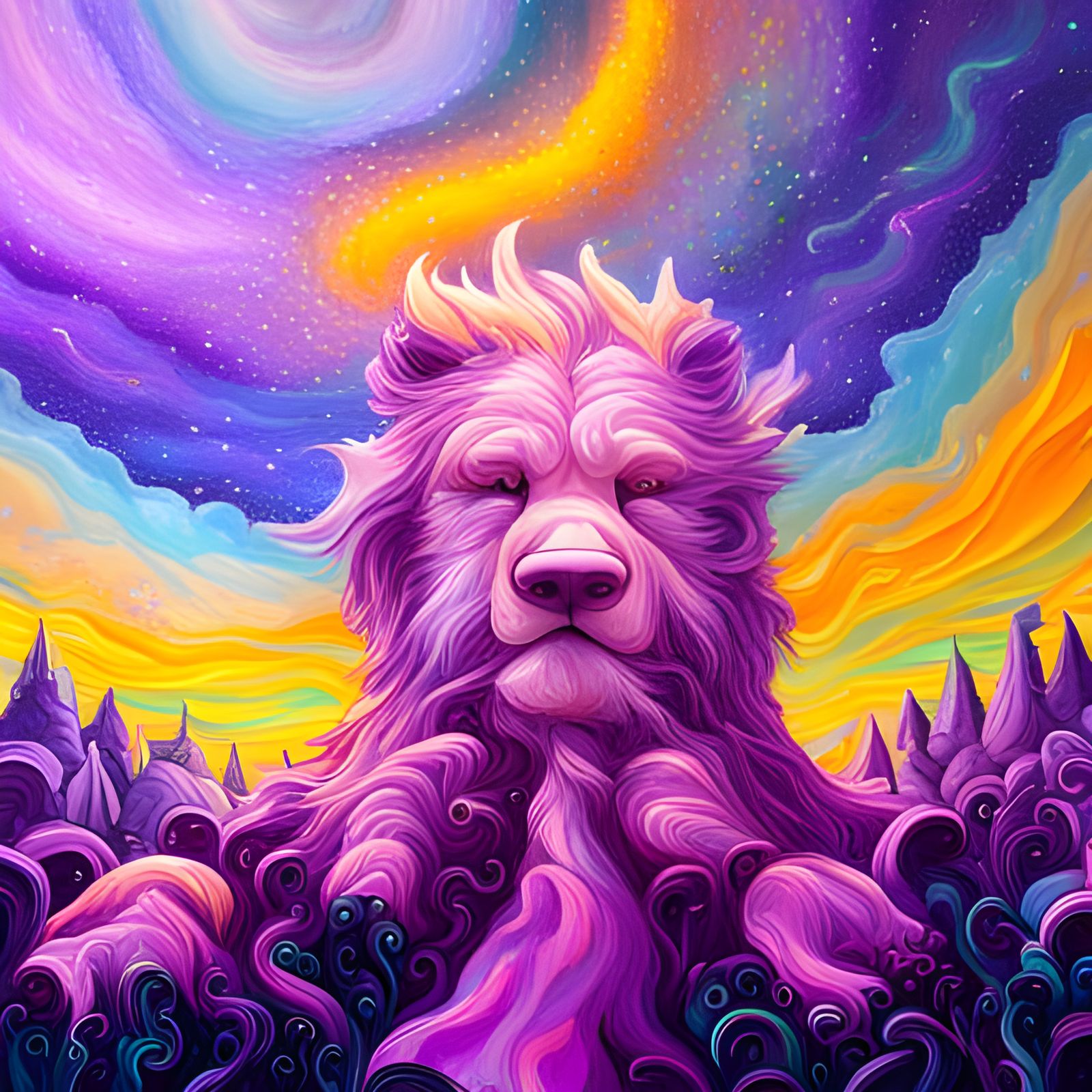 Gummy Bear Galaxy in Sugary Graffiti Art