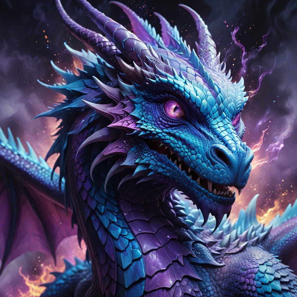 Chromatic Dragon Concept Art in Greg Rutkowski Style