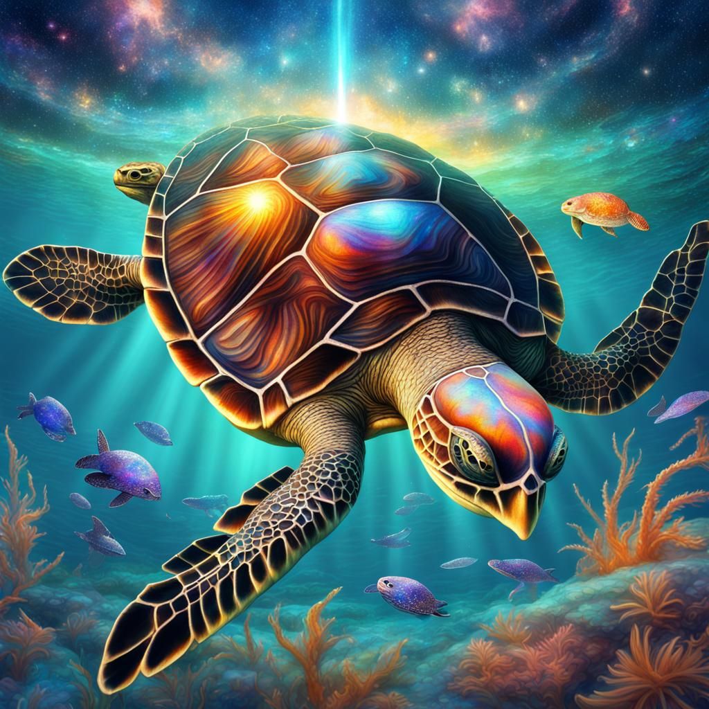 Turtle Joins Bible Study in Sparkling Seas