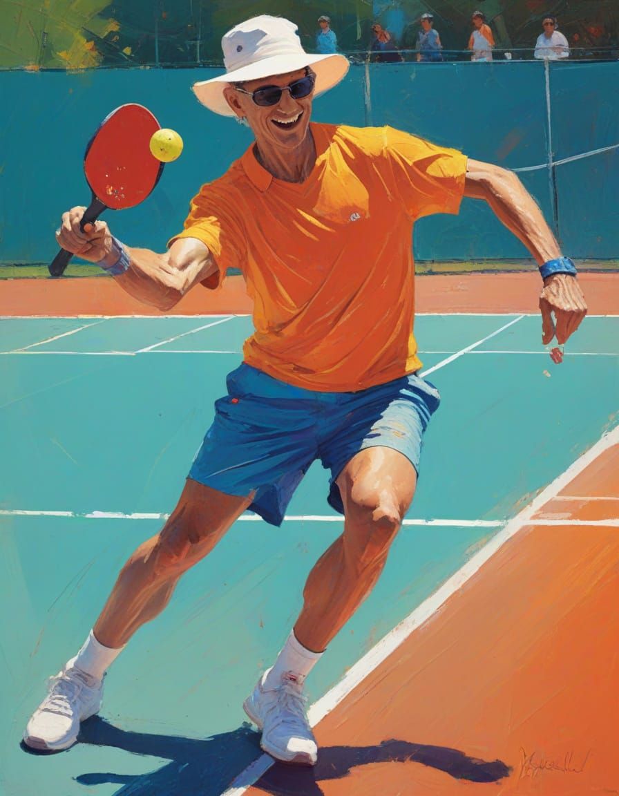 Pickleball, Art by LeRoy Neiman