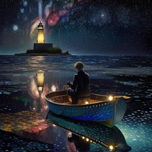 Lighthouse in dark night!