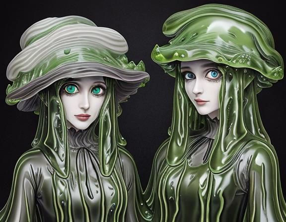Victorian Girls and Weird Slime Parasite Hats