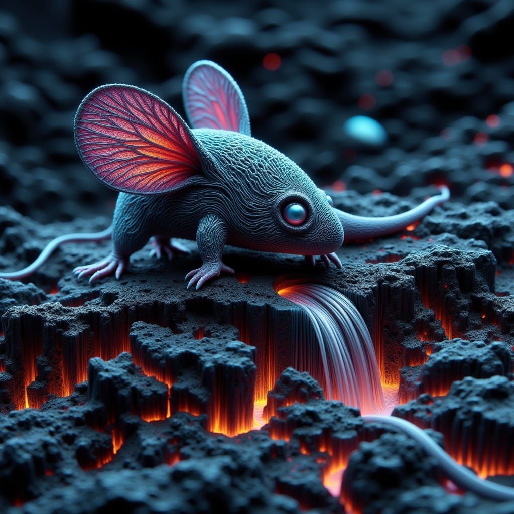 Biomechanical Chibi Mouse Blooms from Obsidian Island