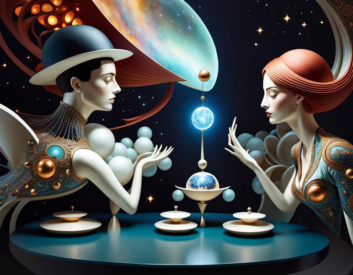 Intricate Atomic Universe Within a Loving Couple