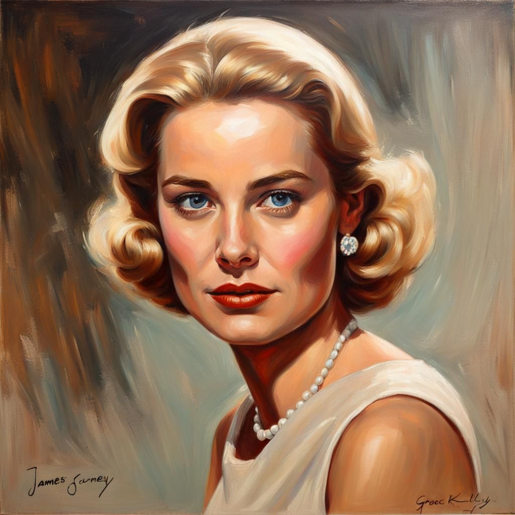 Grace Kelly Oil Painting in Gurney Style