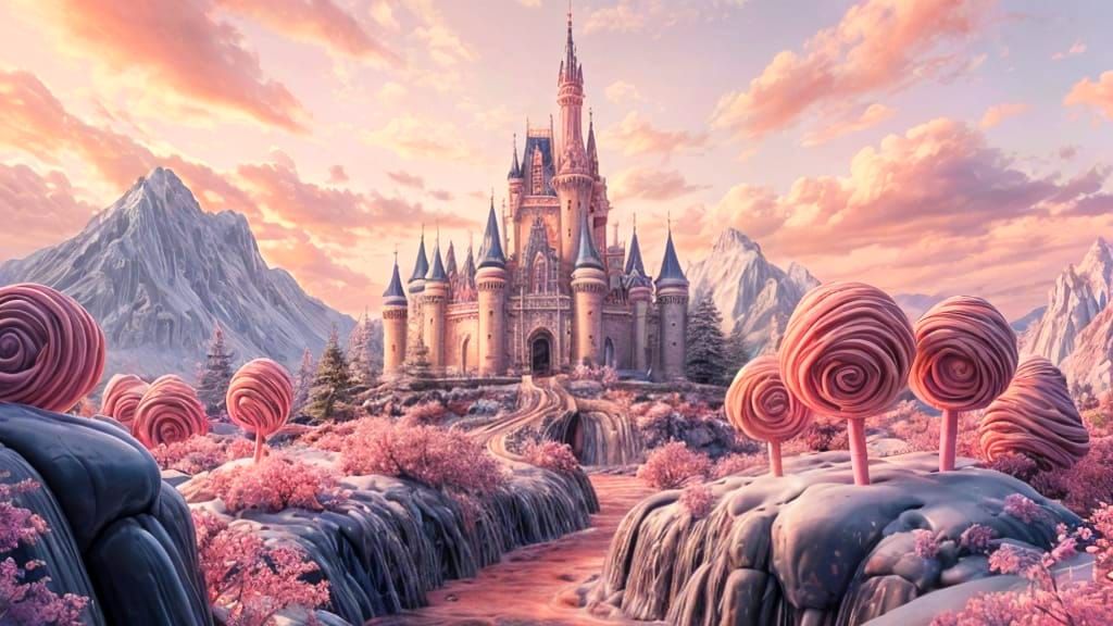 Chocolate Castle on Rock Candy Mountain with Fudge River