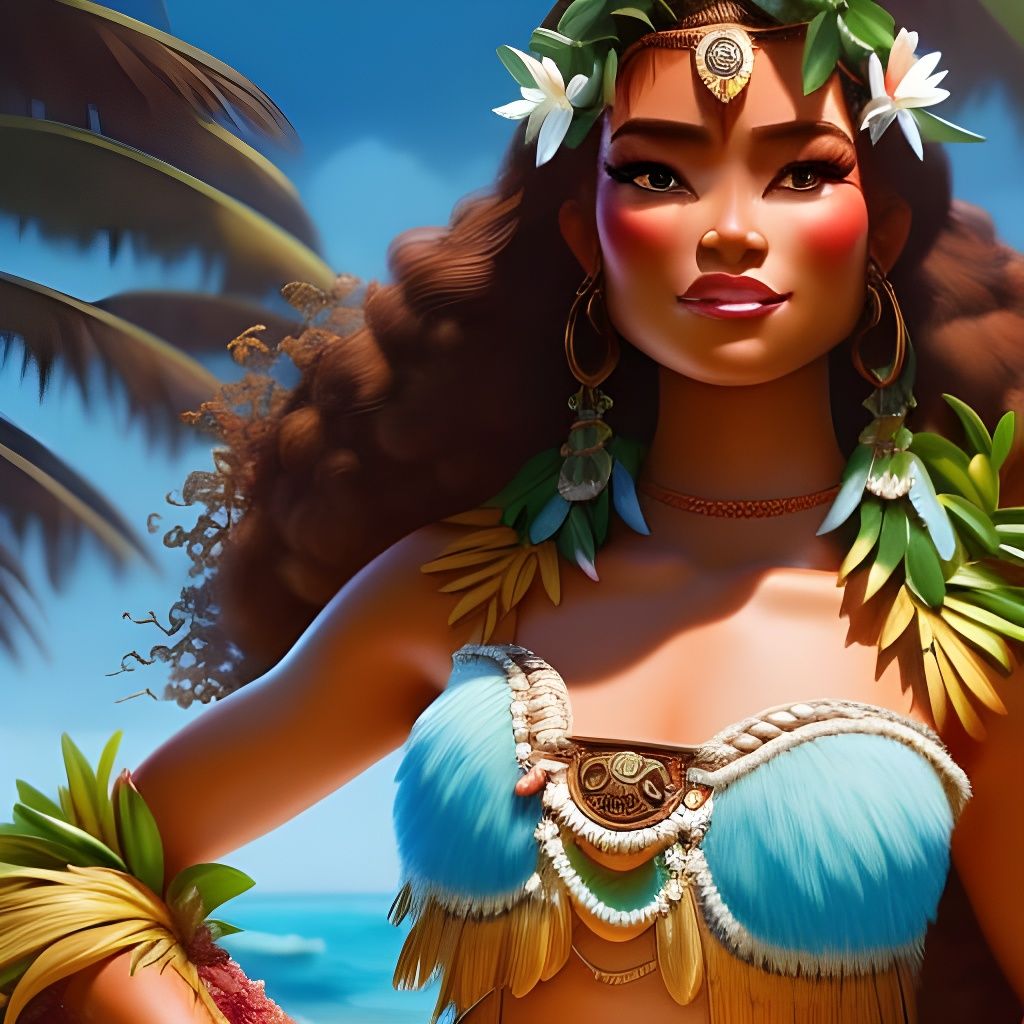 Stunning Portrait of Princess Moana in Unreal Engine 5