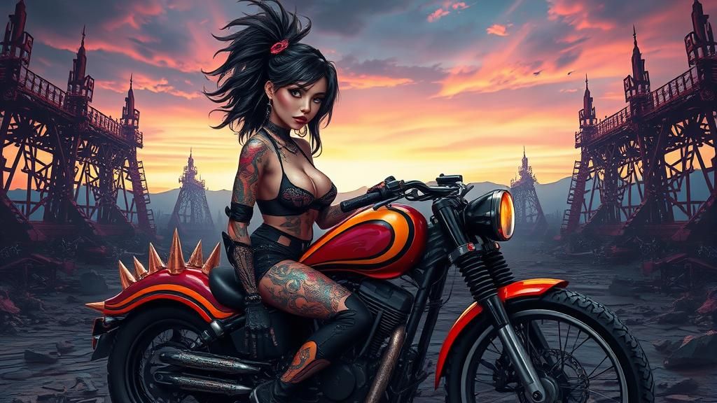 Punk Rocker in Post-Apocalyptic Fantasy World