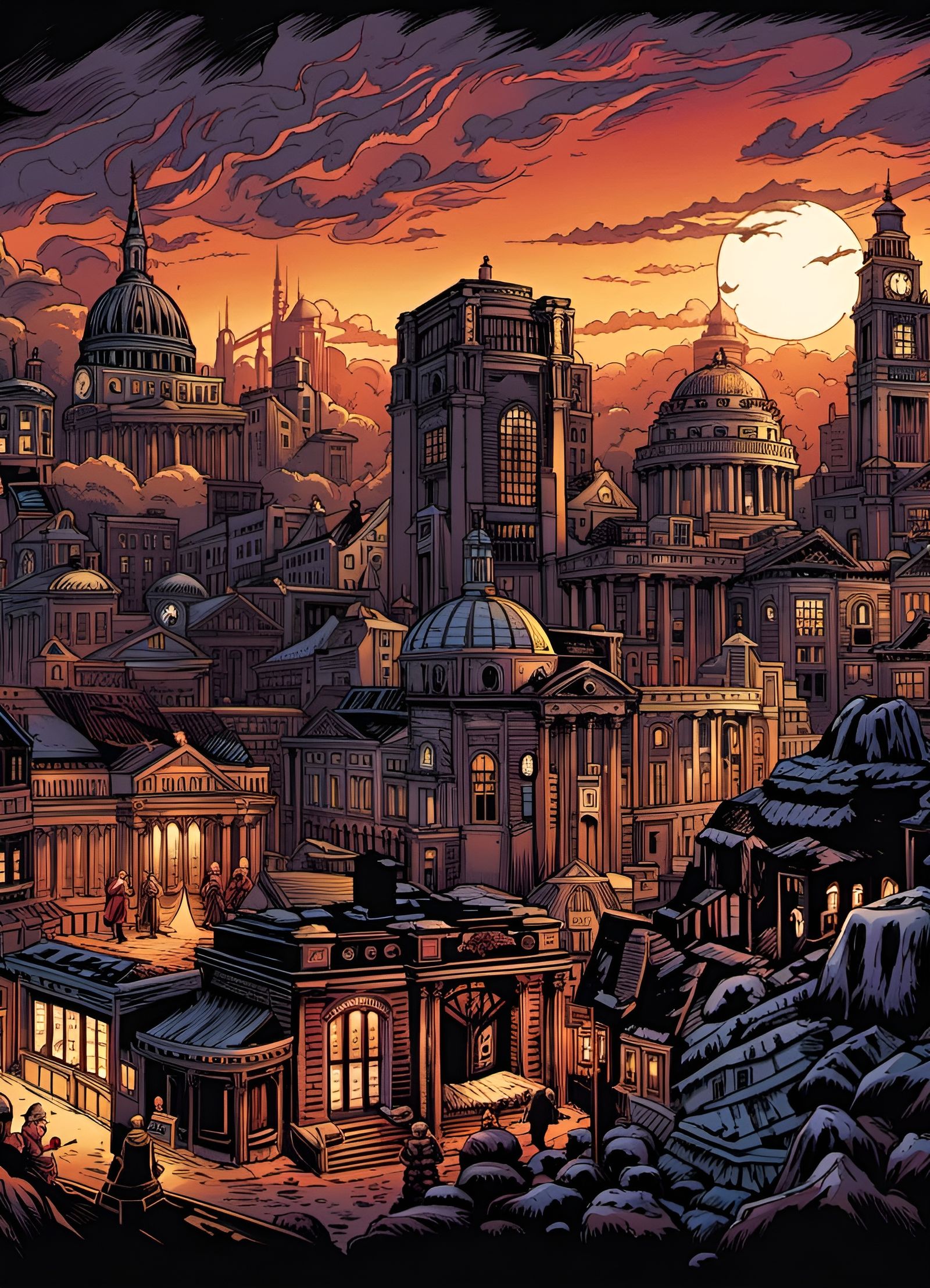 Chocolate Comic Book Art in Modern Style