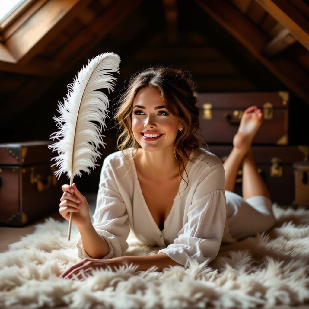 Woman in Attic, Beatrix Potter Style