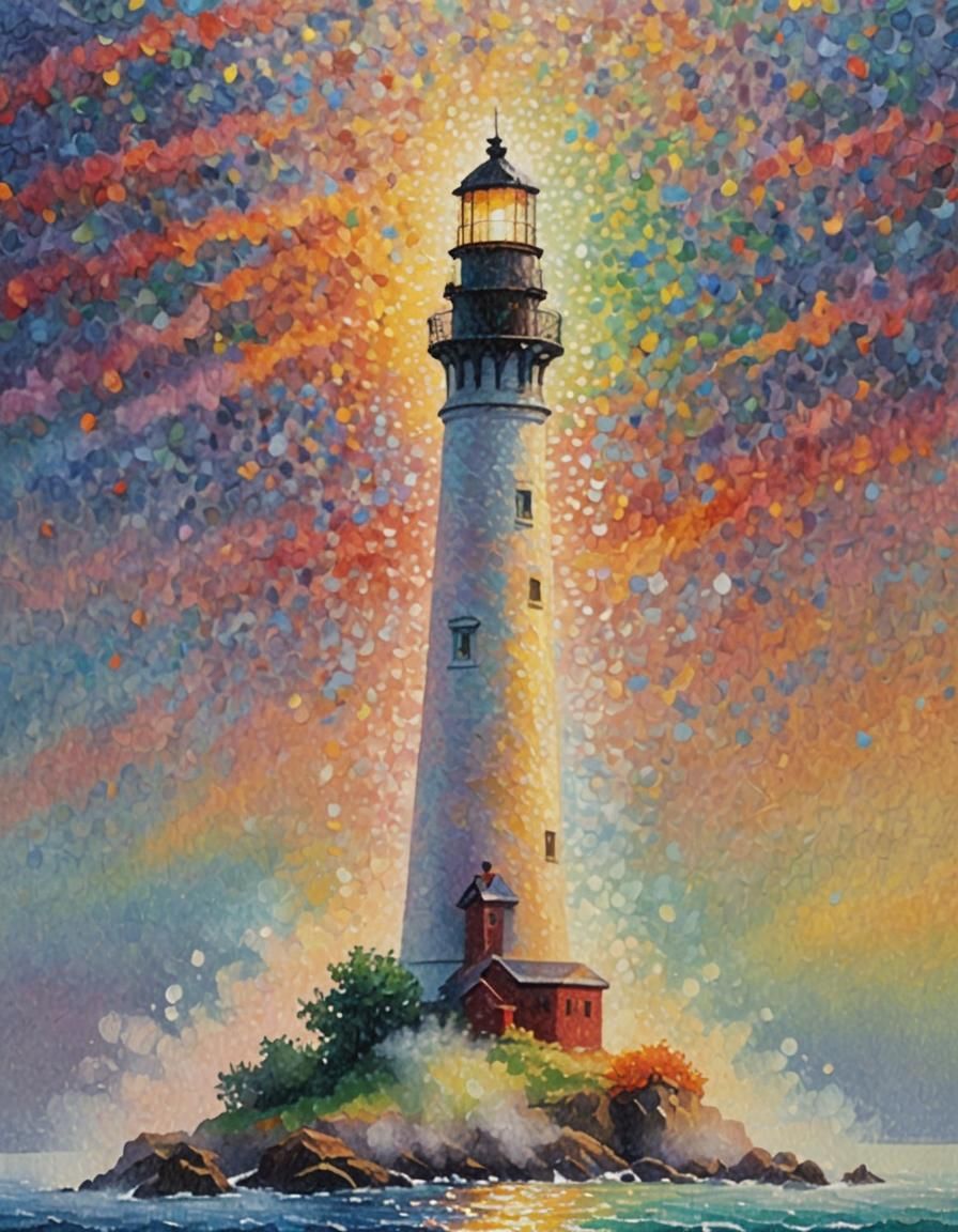 The Lighthouse At Point Illism (6)