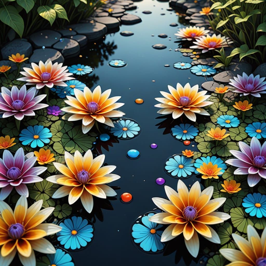 Dreamlike Multicolored Blooms in Soft Focus