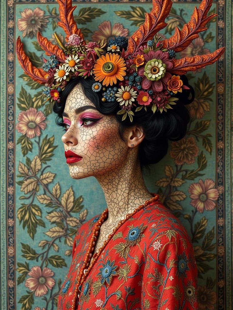 Architextual Couture Doodleblend Petrykivka Hyaline Poetic Quilling Melodramatic Lighting Fashion