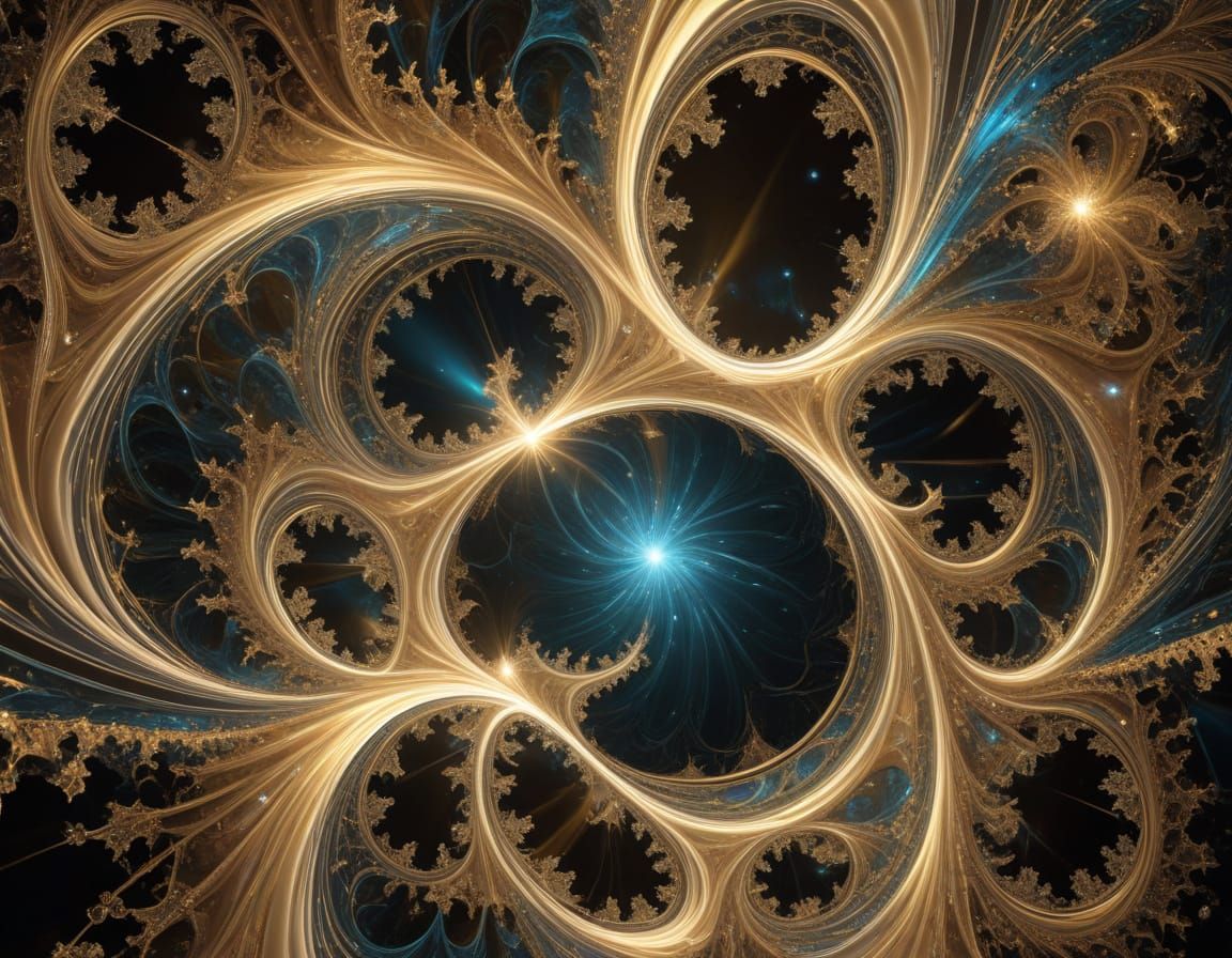 Infinite Fractal Stroboscope in Metallic Lace